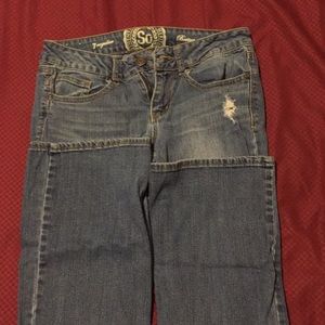 Cute, semi distressed jeans